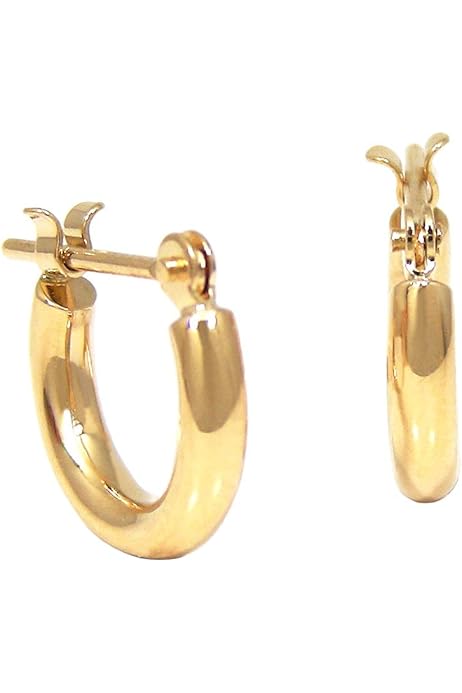 Amazon | ゴールド K18 18金 18K 甲丸 フープ 幅2mm 外径13mm